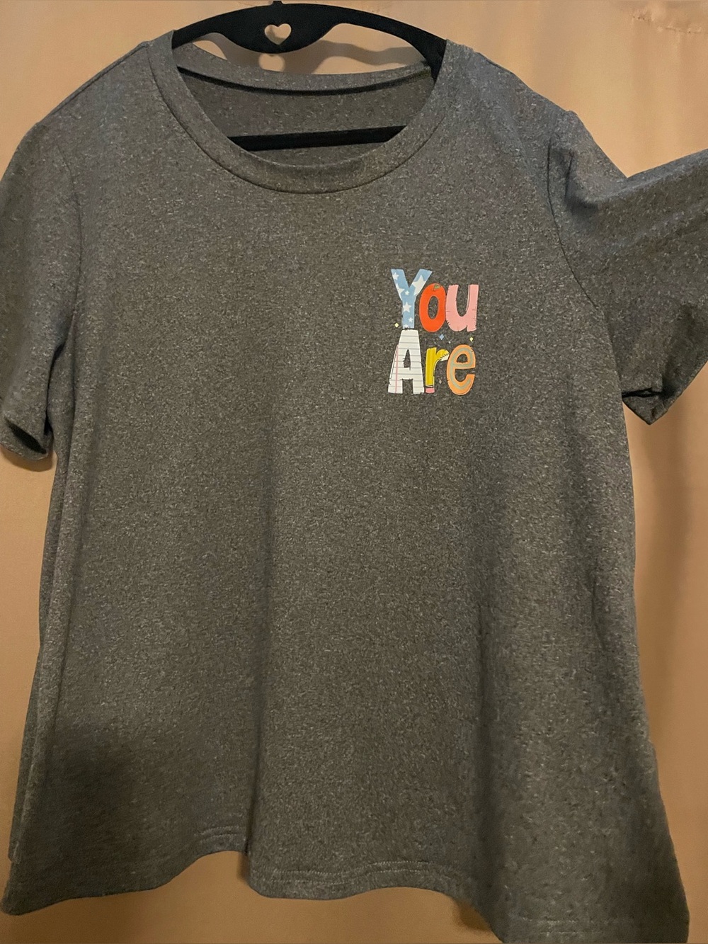 SHEIN NWOT Gray 'You Are' Short Sleeve Tee